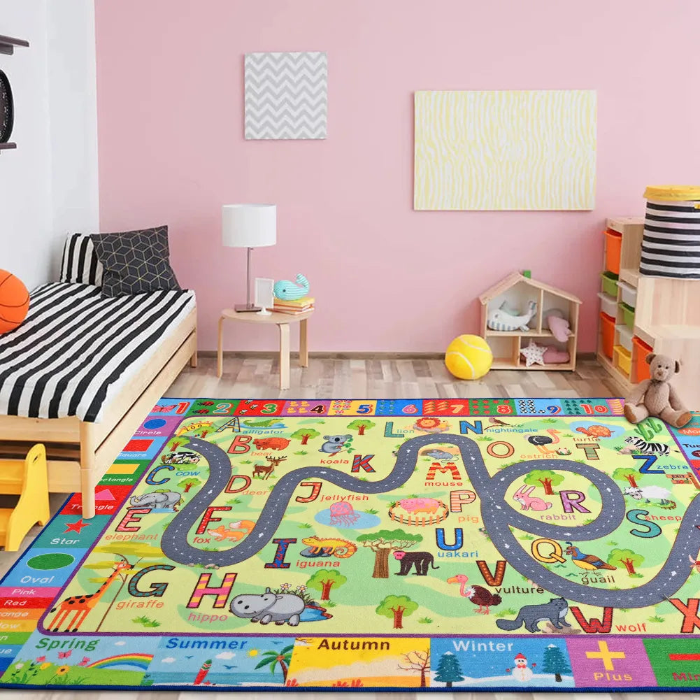Tapis motricité bébé – Animaux, lettres & apprentissage