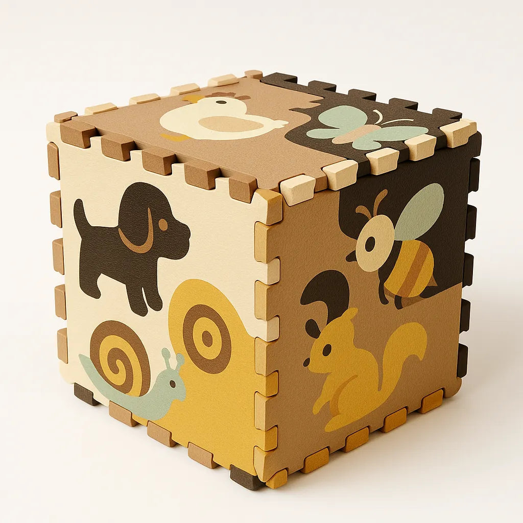 Tapis mousse bebe - Jeu d’éveil modulable 9 dalles