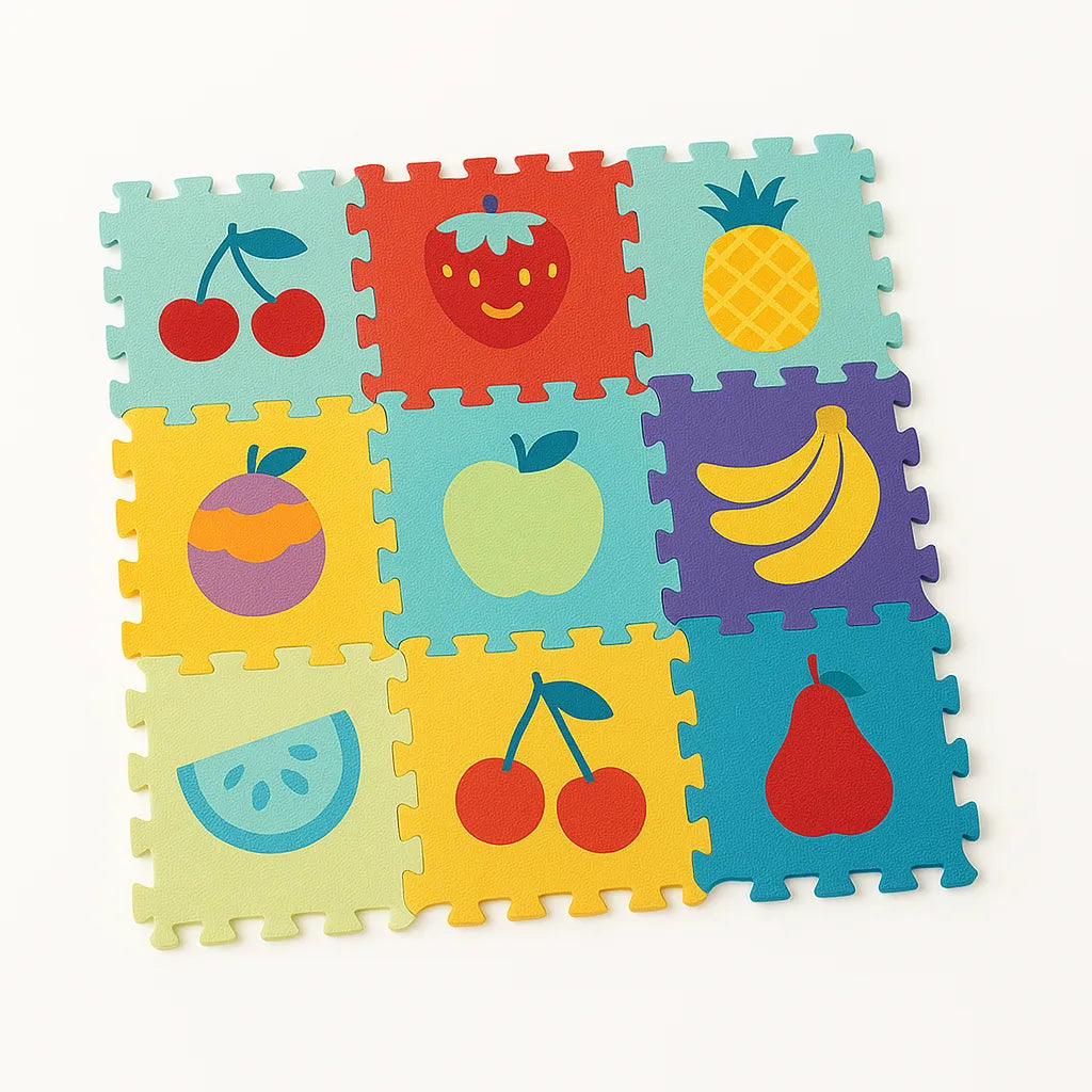 Tapis mousse bebe Aire de jeu 3×3 fruitée