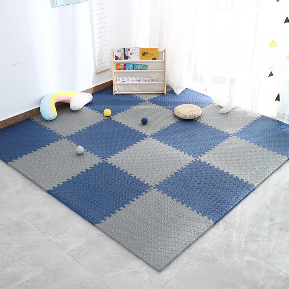 Tapis puzzle en mousse antidérapant, coloré, adapté pour bébés, idéal pour un espace de jeu moelleux et sûr.