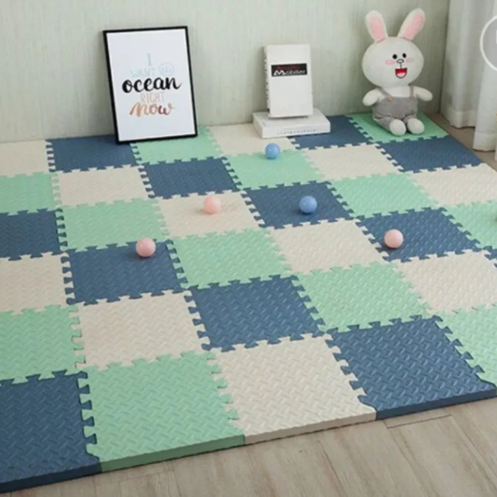 Tapis puzzle en mousse EVA pour bébé, coloré et antidérapant, espace de jeu doux et sûr.