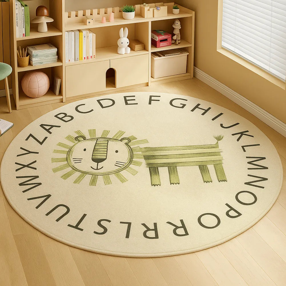 Tapis de sol bebe éducatif Lion et alphabet pour la chambre