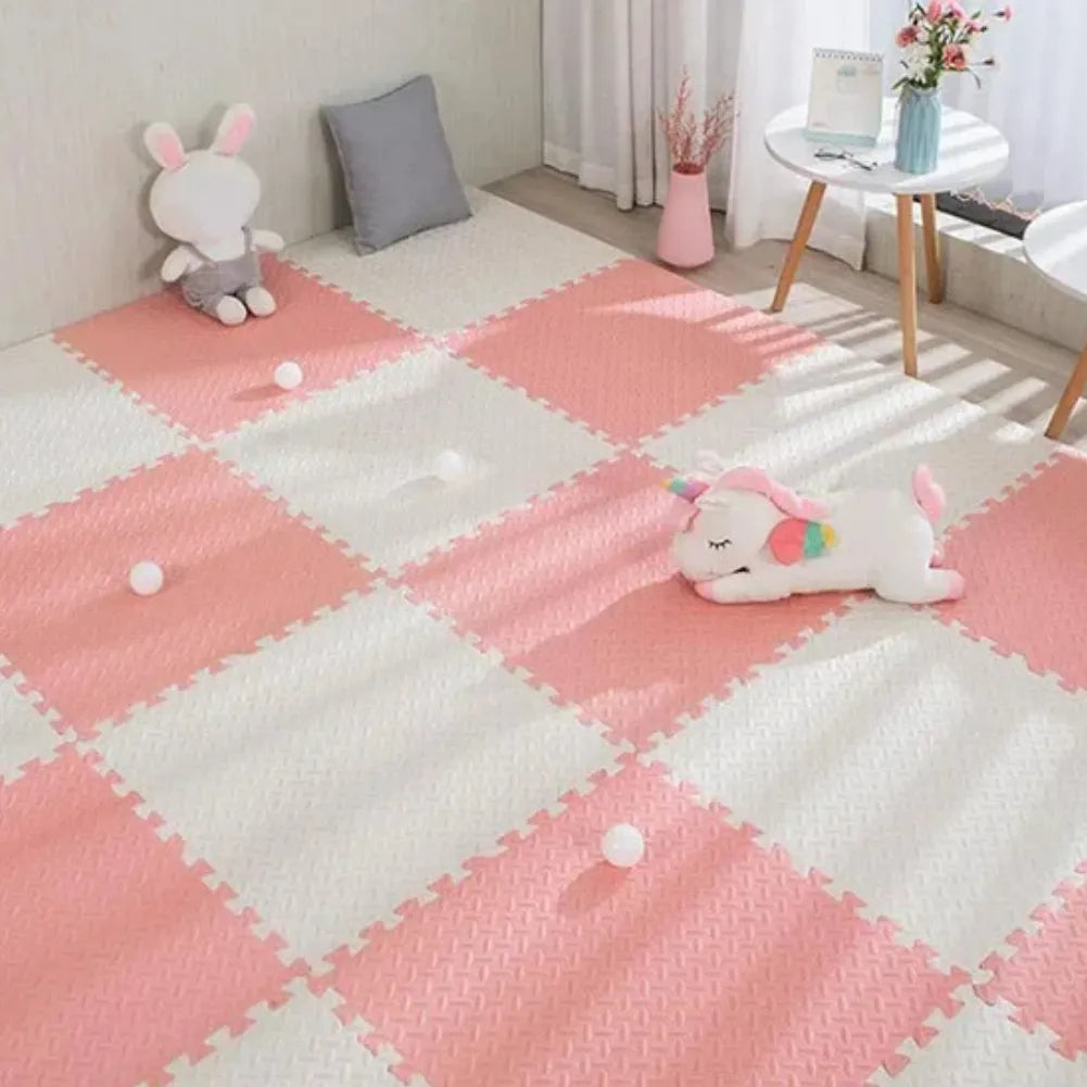 Tapis mousse bébé - 16 dalles en mousse 30×30 cm pour sol de jeu sécurisé