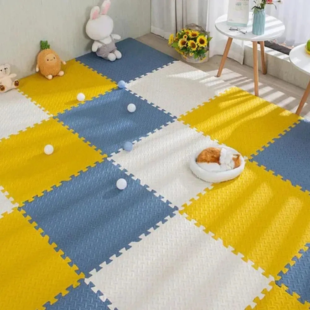 Tapis mousse bébé - 16 dalles en mousse 30×30 cm pour sol de jeu sécurisé