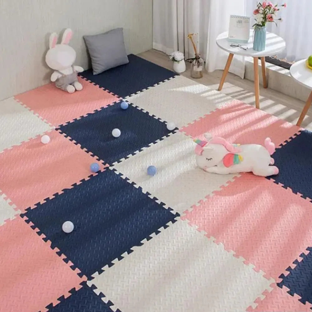 Tapis mousse bébé - 16 dalles en mousse 30×30 cm pour sol de jeu sécurisé