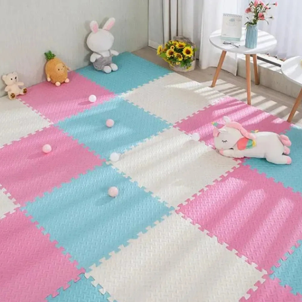 Tapis mousse bébé - 16 dalles en mousse 30×30 cm pour sol de jeu sécurisé