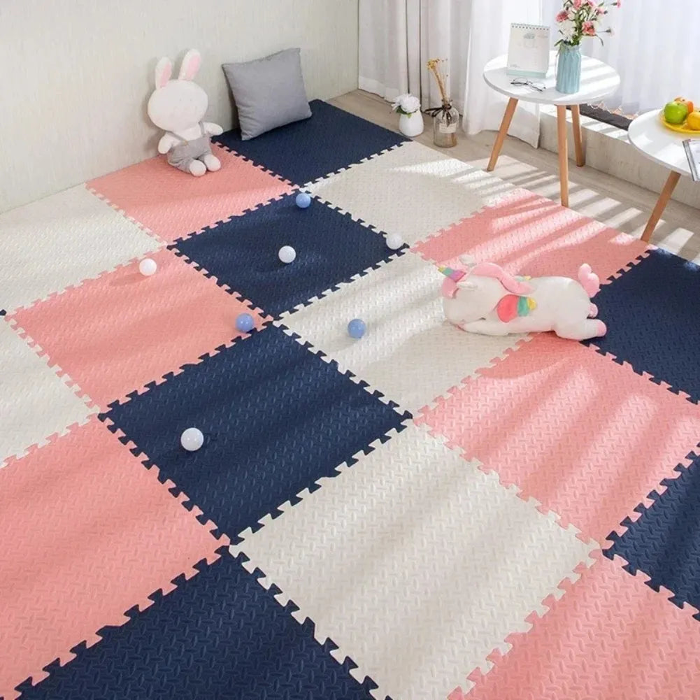 Tapis mousse bébé - 16 dalles en mousse 30×30 cm pour sol de jeu sécurisé