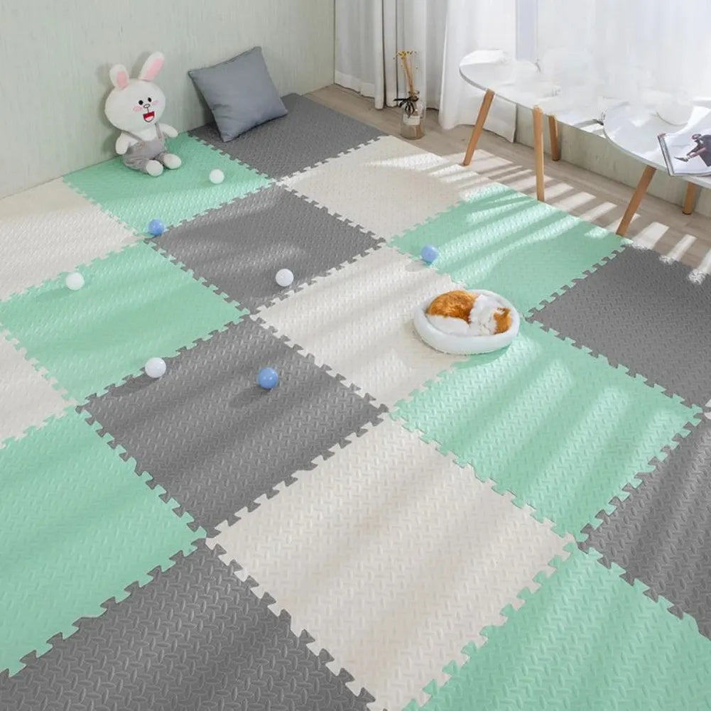 Tapis mousse bébé - 16 dalles en mousse 30×30 cm pour sol de jeu sécurisé