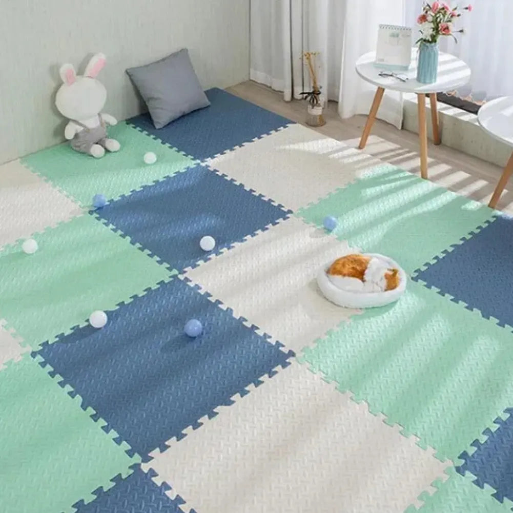 Tapis mousse bébé - 16 dalles en mousse 30×30 cm pour sol de jeu sécurisé
