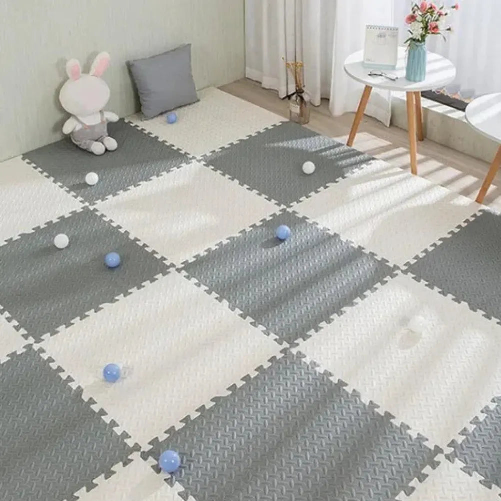 Tapis mousse bébé - 16 dalles en mousse 30×30 cm pour sol de jeu sécurisé