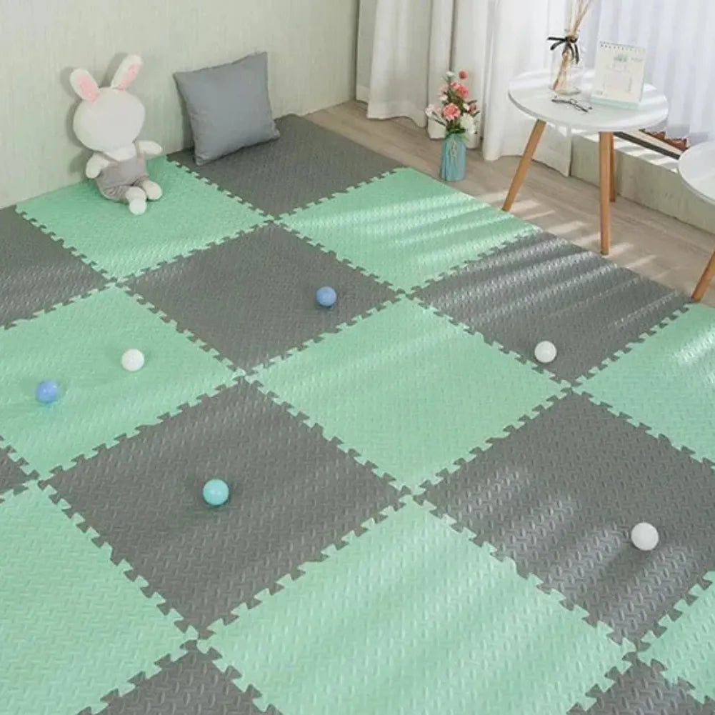 Tapis mousse bébé - 16 dalles en mousse 30×30 cm pour sol de jeu sécurisé