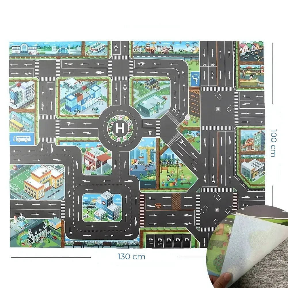 Tapis voiture enfant - Antidérapant et éducatif