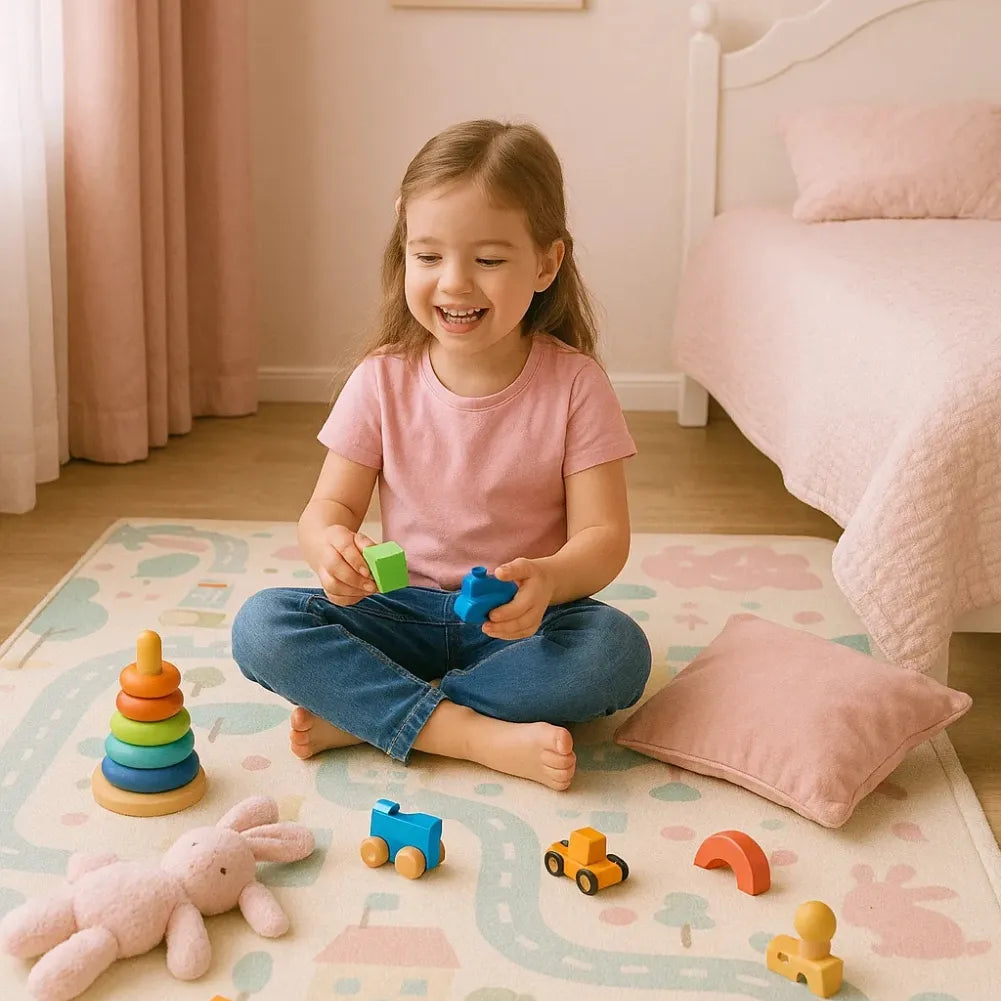 Tapis voiture enfant - éducatif urbain pour motricité et imagination