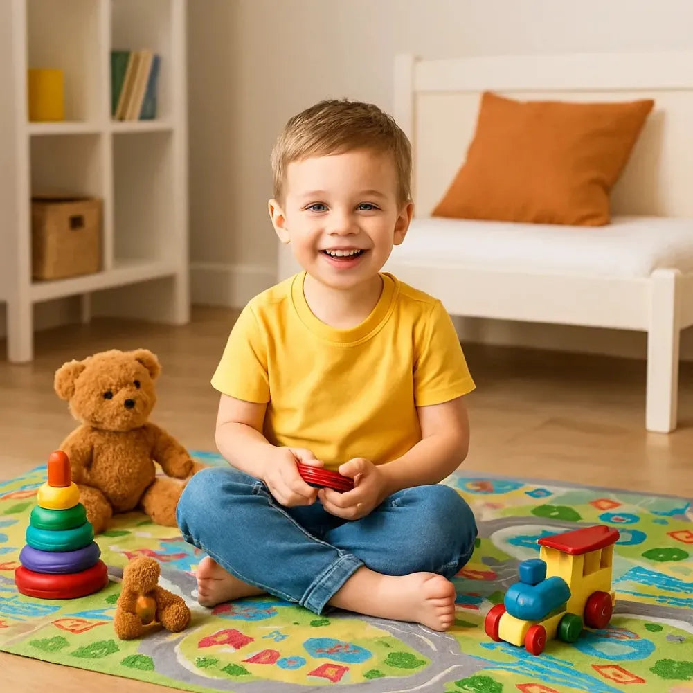 Tapis voiture enfant - éducatif urbain pour motricité et imagination