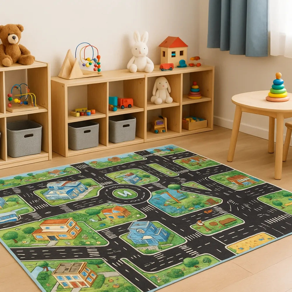 Tapis voiture enfant - Antidérapant et éducatif
