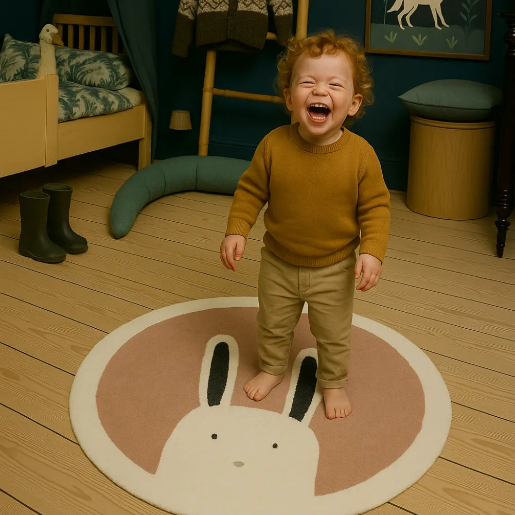 Tapis de sol bebe lapin - Doux, apaisant et lavable