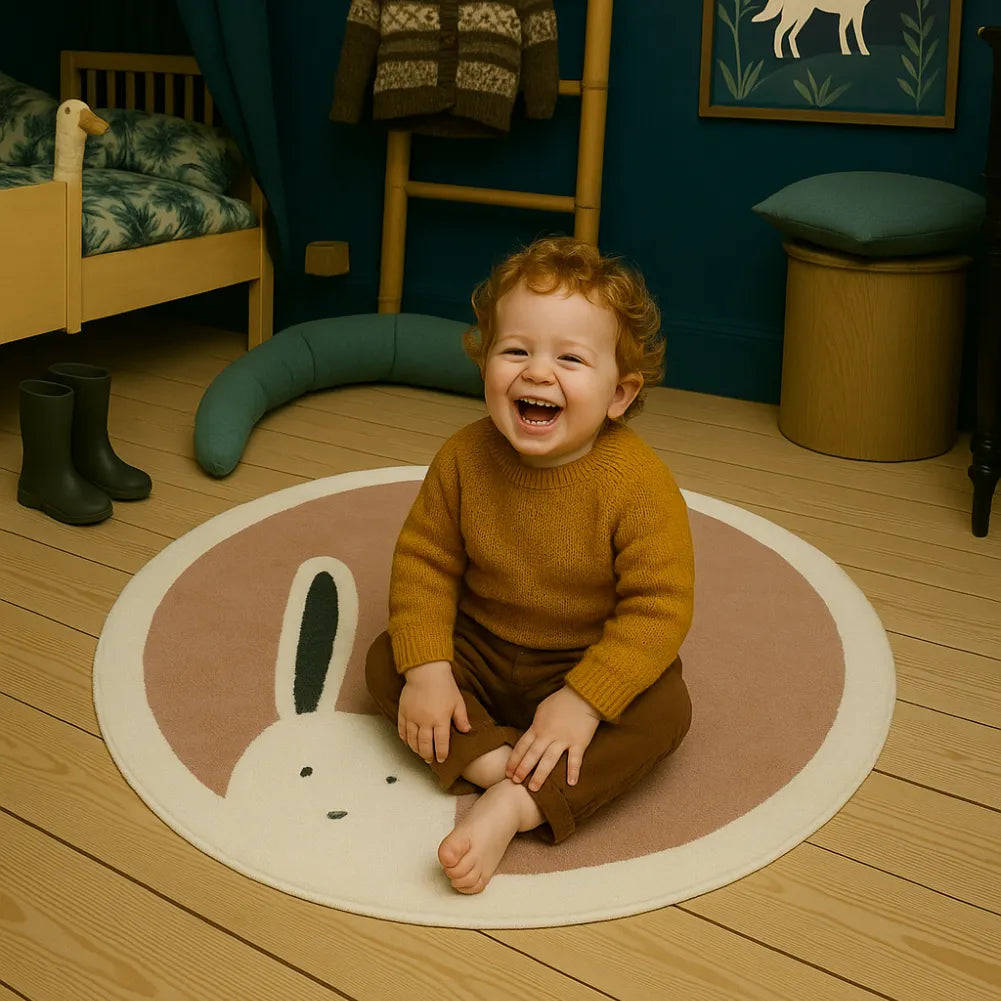 Tapis de sol bebe lapin - Doux, apaisant et lavable