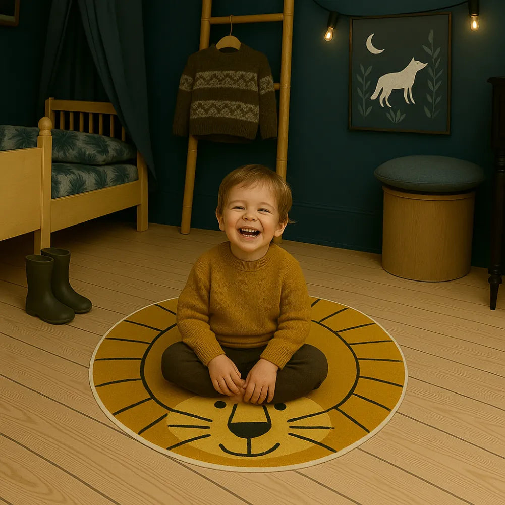 Tapis de sol bebe lion- Moelleux, ludique et lavable
