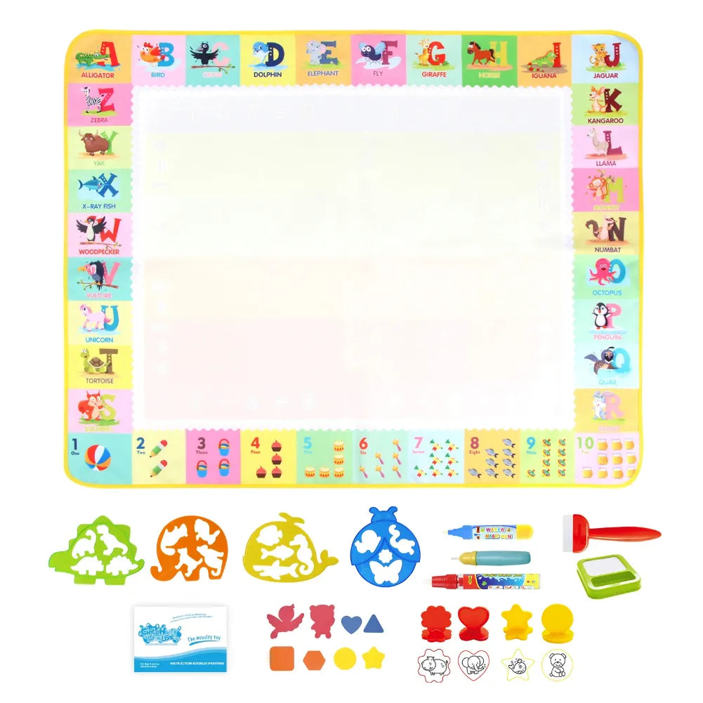 Tapis dessin eau éducatif - Chiffres et Alphabet amusants