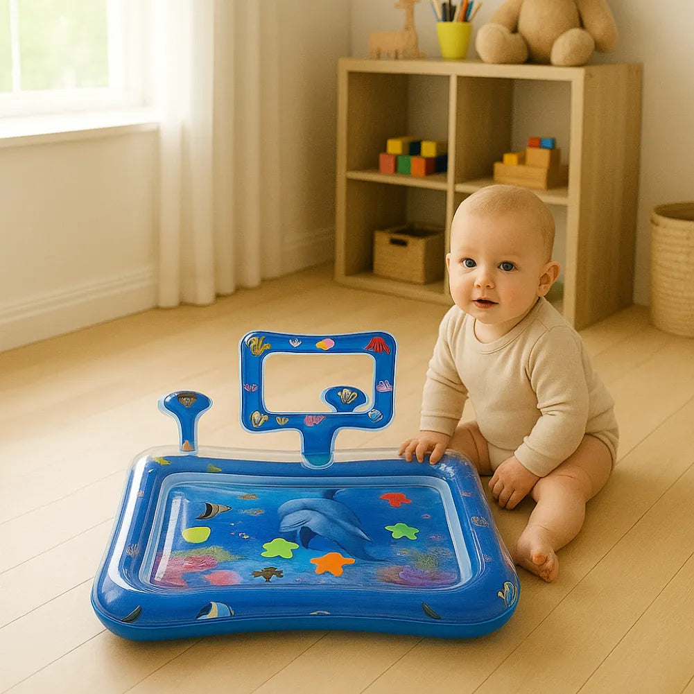 Tapis d’eau bébé - Activité motricité avec poissons flottants et fond marin