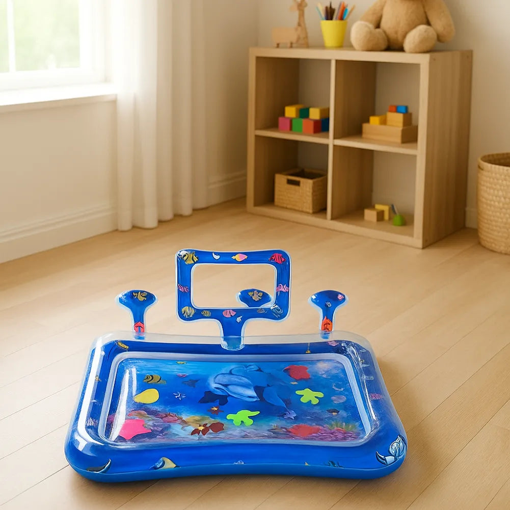 Tapis d’eau bébé - Activité motricité avec poissons flottants et fond marin