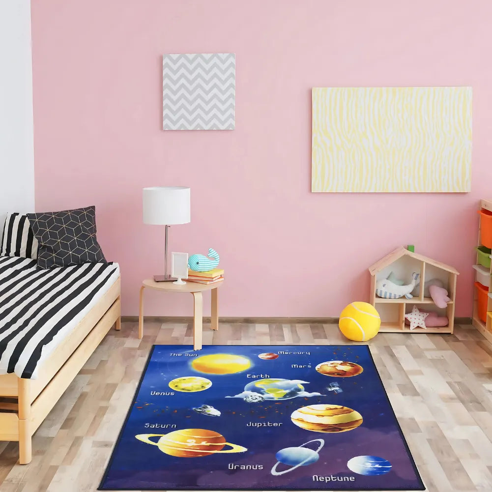 Tapis d'eveil bebe système solaire éducatif et doux