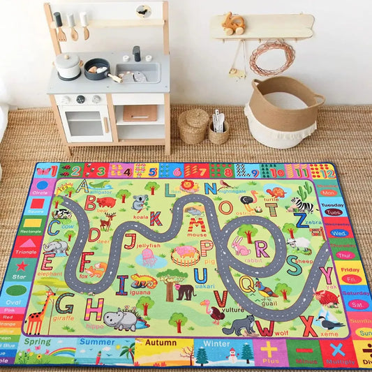 Tapis motricité bébé – Animaux, lettres & apprentissage