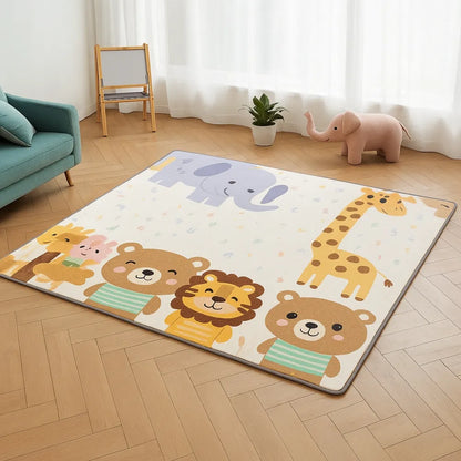 Tapis de jeu bebe - Mousse réversible Animaux Voiture