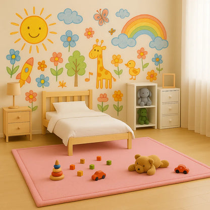 Tapis éveil bébé rose – Doux, moelleux et sécurisé