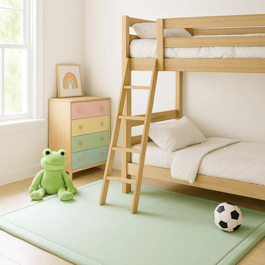 Tapis éveil bébé doux vert – Confort et sécurité au sol