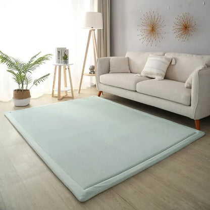 Tapis éveil bébé doux vert – Confort et sécurité au sol