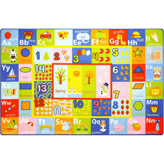 Tapis motricité bébé – Éveil avec formes, chiffres & lettres