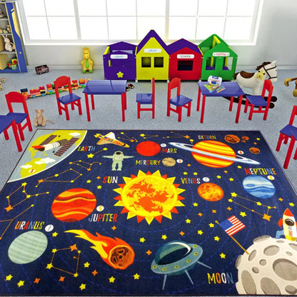Tapis d'eveil bebe système solaire et planètes colorées