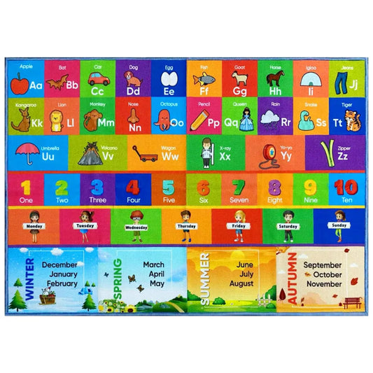 Tapis d'eveil bebe éducatif avec alphabet et saisons