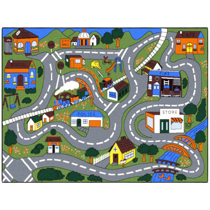 Tapis circuit voiture - Parcours routier pour enfant, jeu éducatif et déco chambre