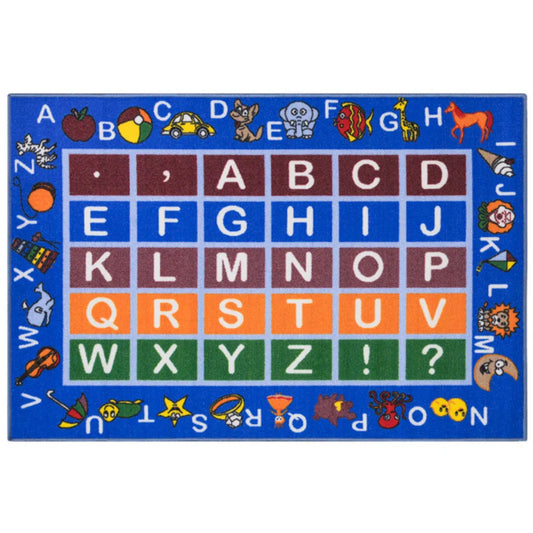 Tapis d'eveil bebe alphabet majuscule et visuel coloré