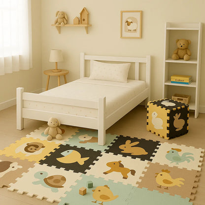 Tapis mousse bebe - Jeu d’éveil modulable 9 dalles