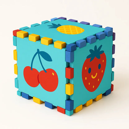 Tapis mousse bebe Aire de jeu 3×3 fruitée