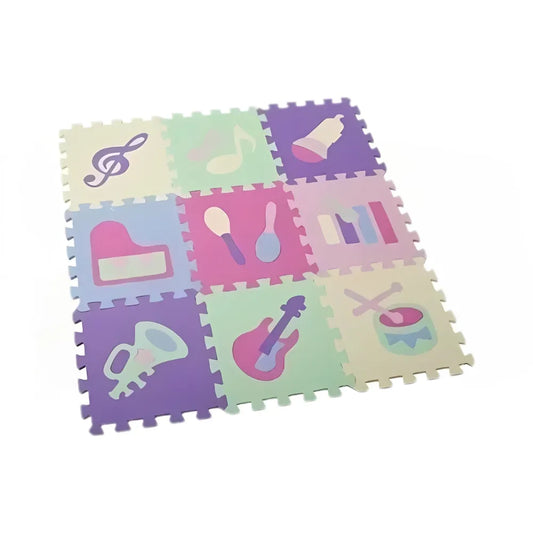 Tapis mousse bebe - Espace de jeu en pastel