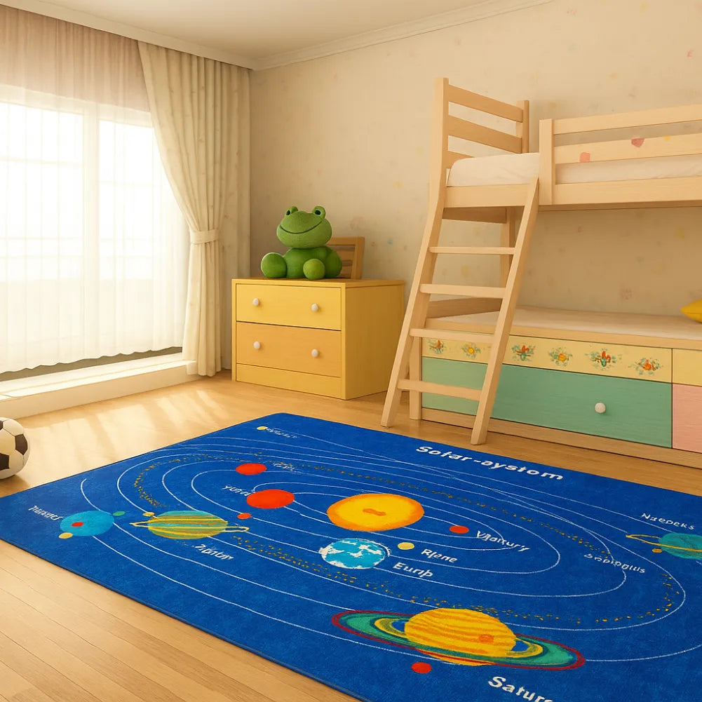 Tapis d'eveil bebe éducatif système solaire coloré