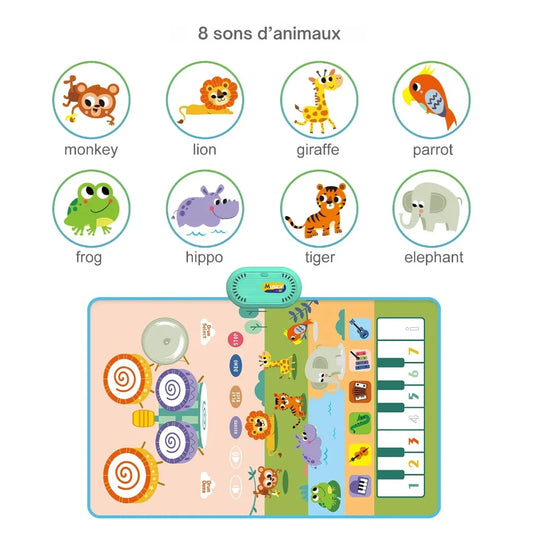 Tapis de danse bébé violet – éveil musical sécurisé