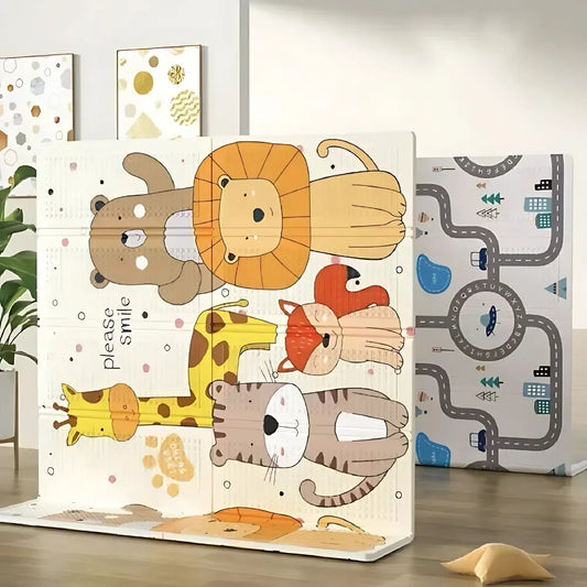 Tapis de jeu bebe - Mousse pliable Animaux