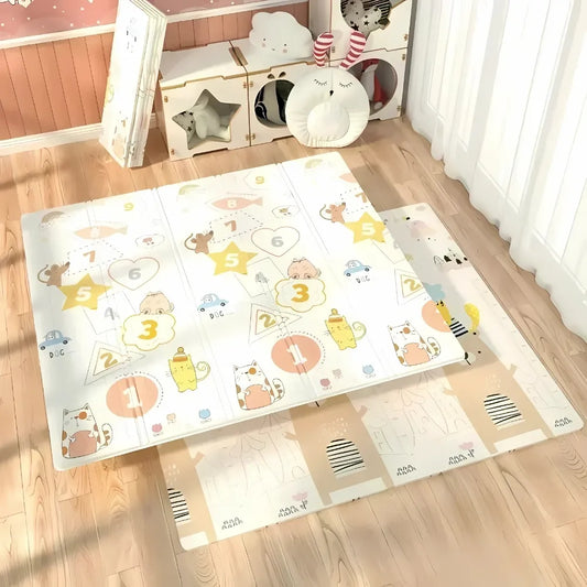 Tapis de jeu bebe - Chiffres, chats et ourson