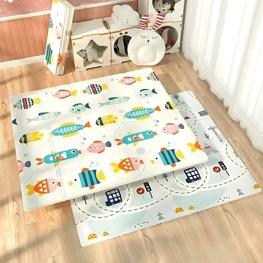 Tapis de jeu bebe - Univers marin et Circuit voiture