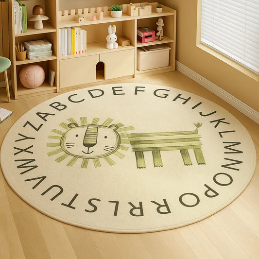 Tapis de sol bebe éducatif Lion et alphabet pour la chambre