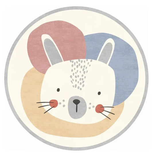 Tapis de sol bebe lapin graphique – Style doux et ludique