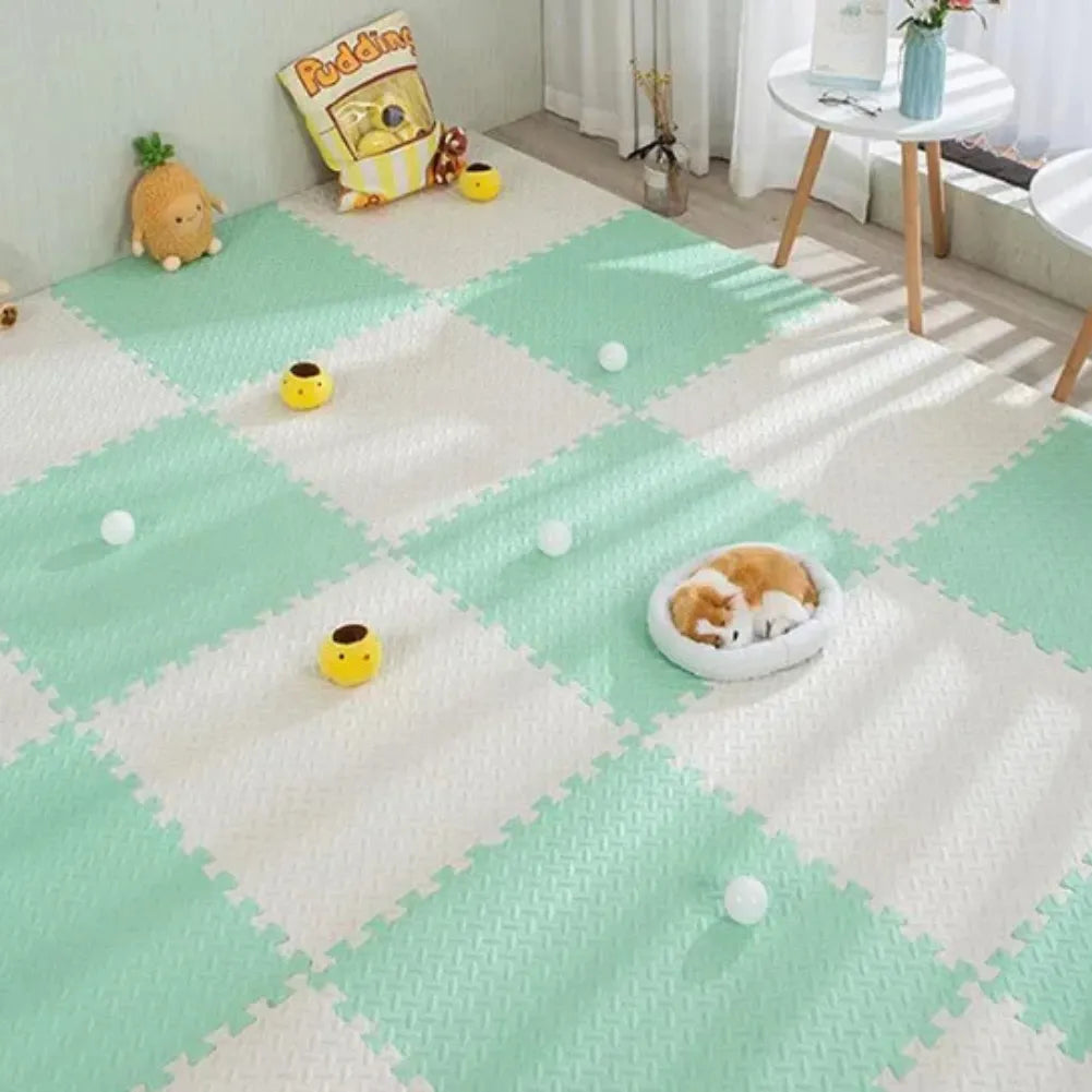 Tapis mousse bébé - 16 dalles en mousse 30×30 cm pour sol de jeu sécurisé
