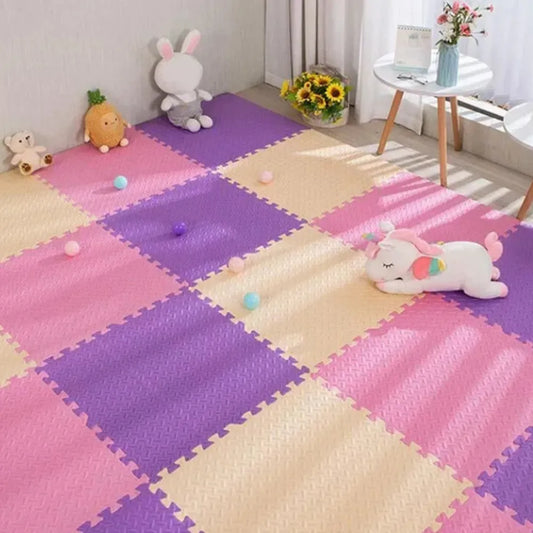 Tapis mousse bébé - 16 dalles en mousse 30×30 cm pour sol de jeu sécurisé