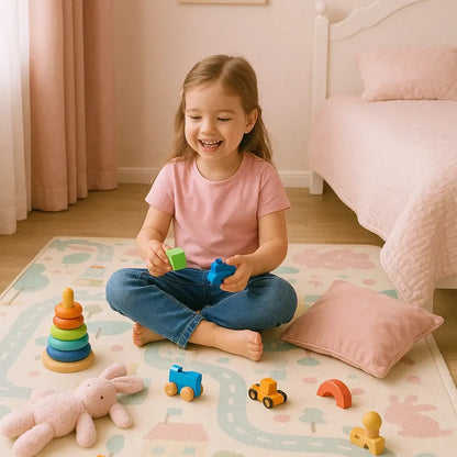 Tapis voiture enfant - éducatif urbain pour motricité et imagination