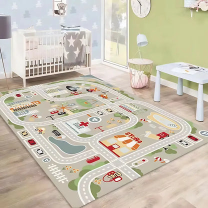 Tapis voiture enfant - éducatif urbain pour motricité et imagination